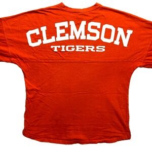 Clemson Tigers Jersey Small Orange Big Print Pullover Sweatshirt Spirit